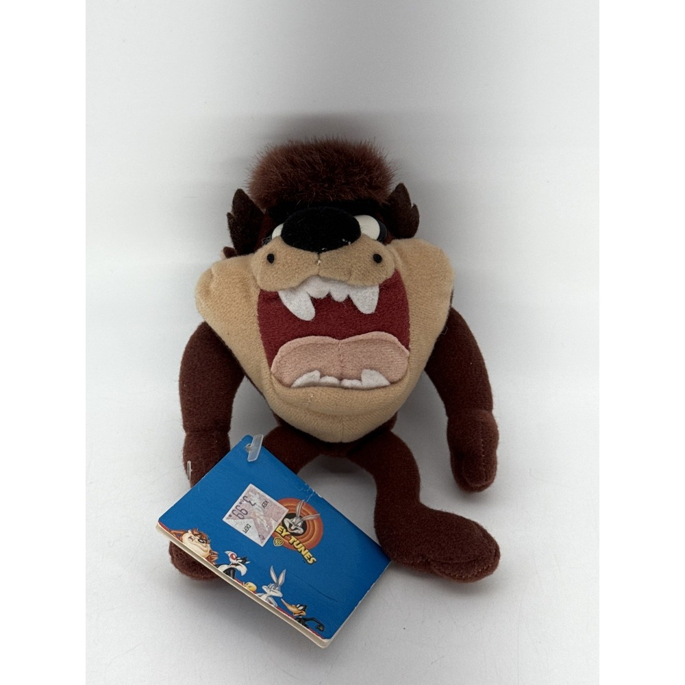 Play Tazmanian Devil Plush Toy 025 Brown Tags Looney Tunes Warner Bros Stuffed